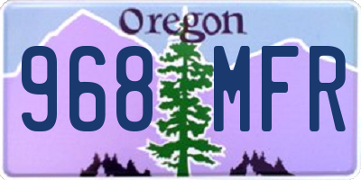 OR license plate 968MFR