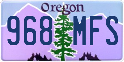 OR license plate 968MFS