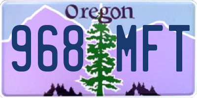 OR license plate 968MFT