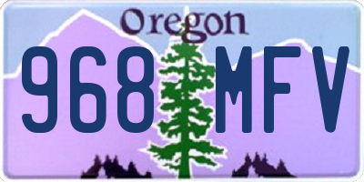 OR license plate 968MFV