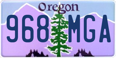 OR license plate 968MGA