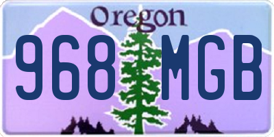 OR license plate 968MGB