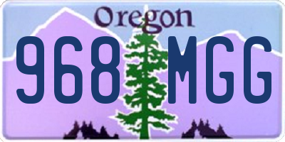 OR license plate 968MGG