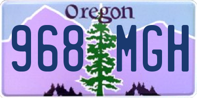 OR license plate 968MGH