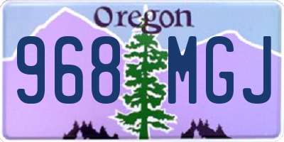 OR license plate 968MGJ