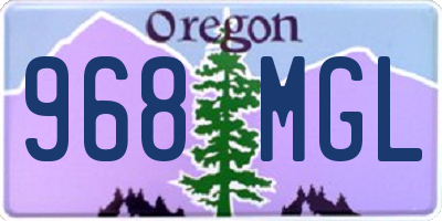 OR license plate 968MGL