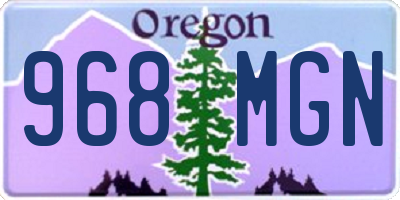OR license plate 968MGN
