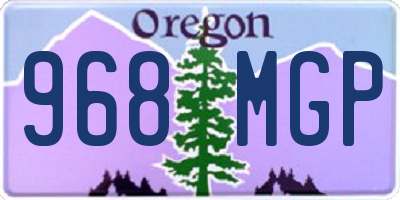 OR license plate 968MGP