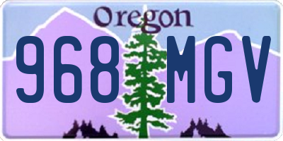 OR license plate 968MGV