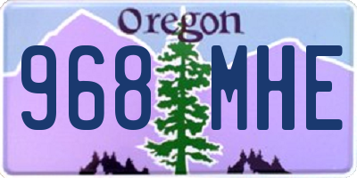 OR license plate 968MHE
