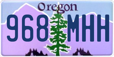 OR license plate 968MHH