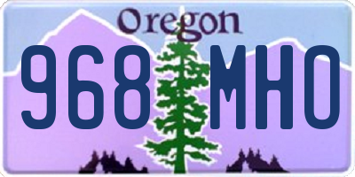 OR license plate 968MHO