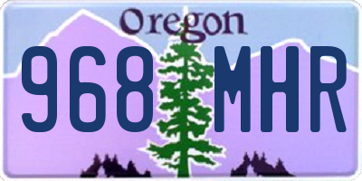 OR license plate 968MHR