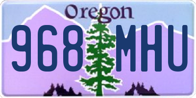 OR license plate 968MHU