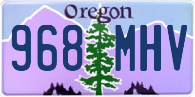 OR license plate 968MHV