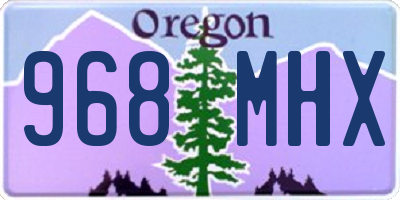 OR license plate 968MHX