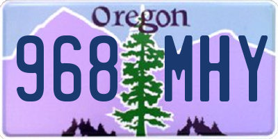 OR license plate 968MHY