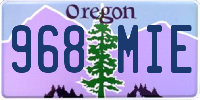 OR license plate 968MIE