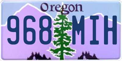 OR license plate 968MIH