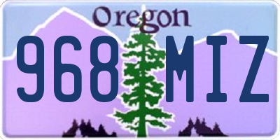 OR license plate 968MIZ