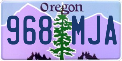 OR license plate 968MJA