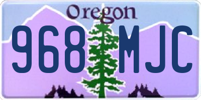 OR license plate 968MJC