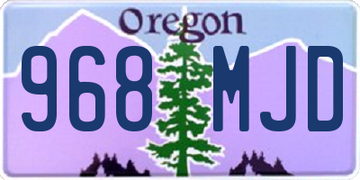 OR license plate 968MJD