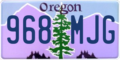 OR license plate 968MJG