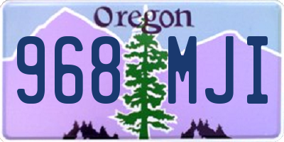 OR license plate 968MJI