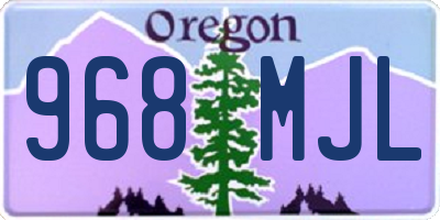 OR license plate 968MJL