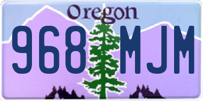 OR license plate 968MJM