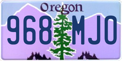 OR license plate 968MJO