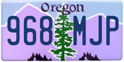 OR license plate 968MJP