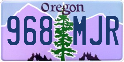 OR license plate 968MJR