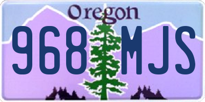 OR license plate 968MJS