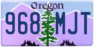 OR license plate 968MJT