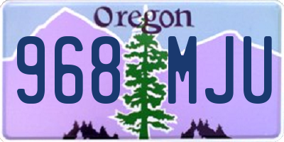 OR license plate 968MJU