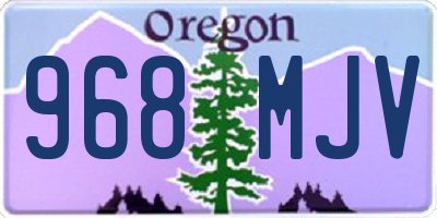 OR license plate 968MJV