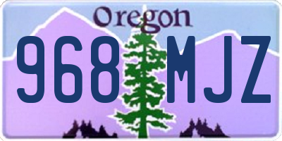 OR license plate 968MJZ