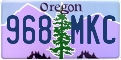 OR license plate 968MKC