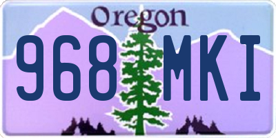OR license plate 968MKI