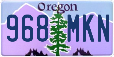 OR license plate 968MKN