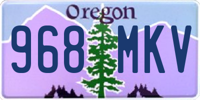 OR license plate 968MKV