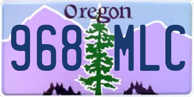 OR license plate 968MLC