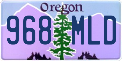 OR license plate 968MLD
