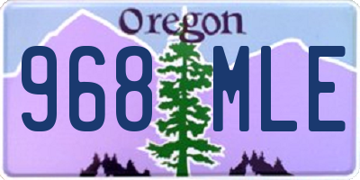 OR license plate 968MLE