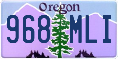 OR license plate 968MLI
