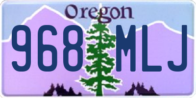 OR license plate 968MLJ