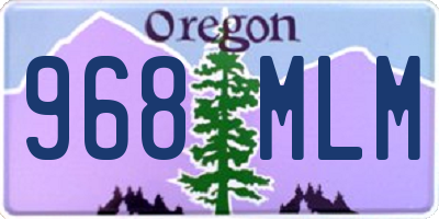 OR license plate 968MLM