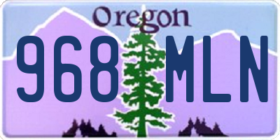 OR license plate 968MLN